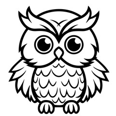 Owl - vector illustration. Icon design on white background.