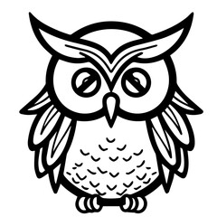 Owl - vector illustration. Icon design on white background.