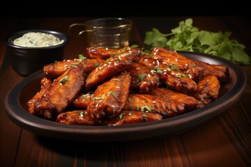 Fototapeta premium Hot and Spicy Buffalo Chicken Wings