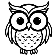 Owl - vector illustration. Icon design on white background.