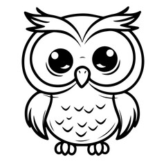 Owl - vector illustration. Icon design on white background.