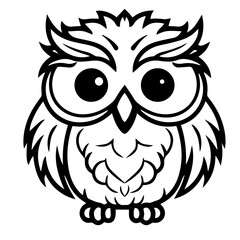 Owl - vector illustration. Icon design on white background.