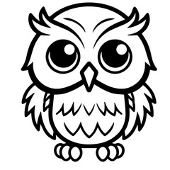 Owl - vector illustration. Icon design on white background.