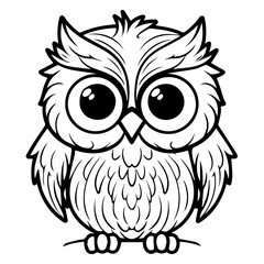 Owl - vector illustration. Icon design on white background.