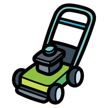 recommend clip art: lawnmower filled outline icon style