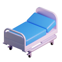 3d hospital bed illustration