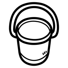 bucket line icon style