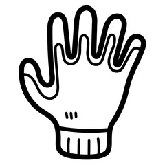 glove line icon style