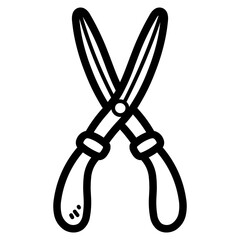 scissors line icon style