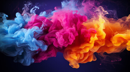 Obraz premium colorful smoke background, generative ai
