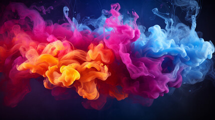 colorful smoke background, generative ai