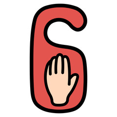 Obraz premium do not disturb filled outline icon style