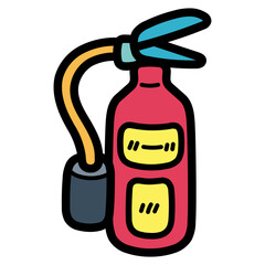fire extinguisher filled outline icon style