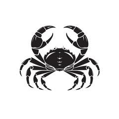 Hermit Crab silhouettes Black flat color simple elegant Hermit Crab animal vector illustration
