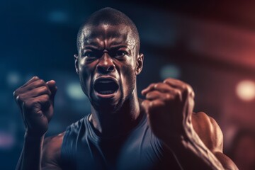A fitness instructor demonstrating various workout routines, using expressive gestures to motivate and encourage participants. Generative AI