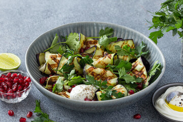 grilled eggplant with pomegranate