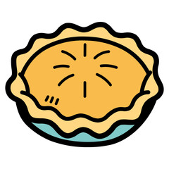 pie filled outline icon style