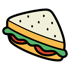 sandwich filled outline icon style