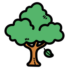 tree filled outline icon style