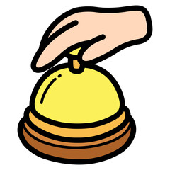 bell filled outline icon style