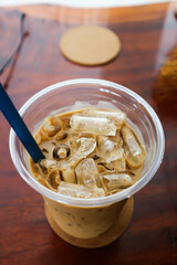 coffee, iced coffee or iced cappuccino coffee or iced latte coffee