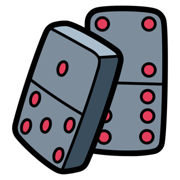 recommend clip art: domino filled outline icon style