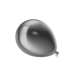 Silver Balloon on transparent background