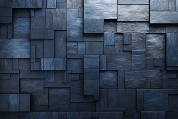 Brick black and blue wall background generative ai