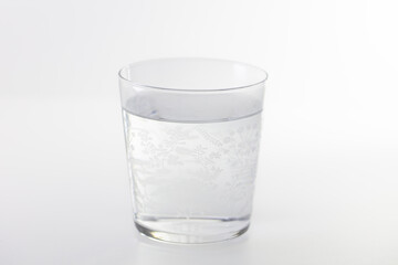 Glass with pure water isolated