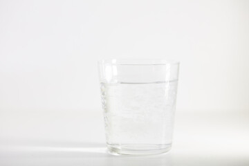 Glass with pure water isolated