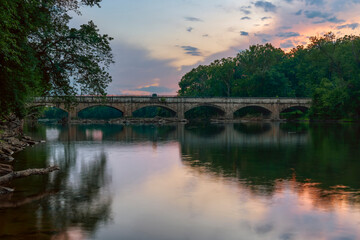 Monocacy Aqueduct on the Chesapeake and Ohio Canal.Frederick County.Maryland.USA