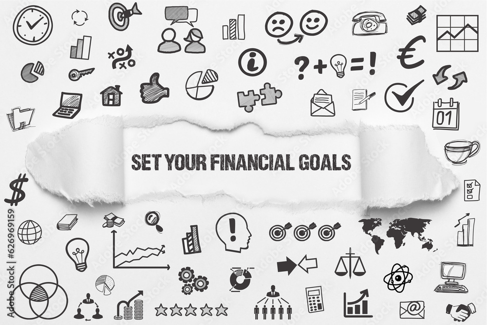 Sticker set your financial goals