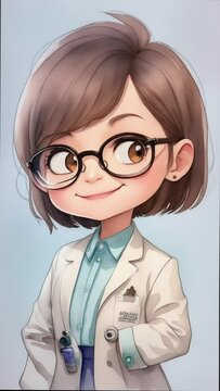 Pediatric Specialist - Animated image of a doctor caring for children