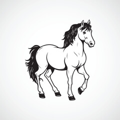 vector black horse logo template 