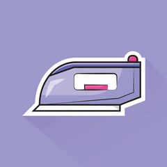 Illustration Vector of Purple Iron in Flat Design