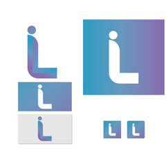 Obraz premium Simple Initial Letter L Logo. Monogram Linear Style isolated on White and Red Background. Usable for Business and Branding Logos. Flat Vector Logo Design Template Element. 