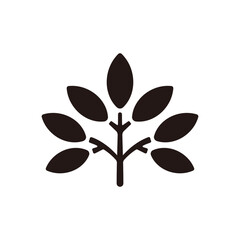 Mulukhiyah icon.Flat silhouette version.