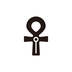 Ankh icon.Flat silhouette version.