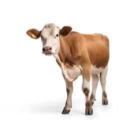 cow on a white background.