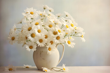 Cute , beautiful daisies in a jug