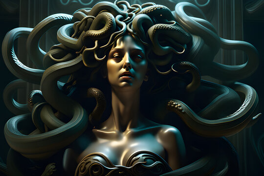 Medusa In Greek mythology Illustration