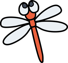 キャラクター風にデフォルメした赤とんぼのイラスト © yamasannge