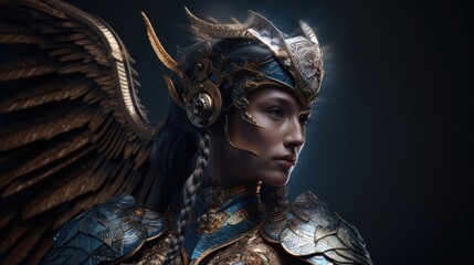 Dark warrior angel. Created with Generative AI.