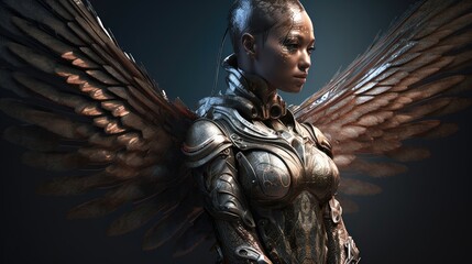 Dark warrior angel. Created with Generative AI