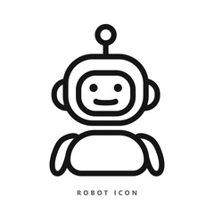 Robot icon with style. Vector Illustration