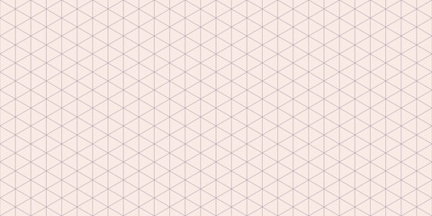 Subtle triangular grid vector seamless pattern. Thin lines texture, delicate minimalist lattice, mesh, net, triangles, hexagons. Abstract minimal background. Repeat design for decor, print, wallpaper - obrazy, fototapety, plakaty