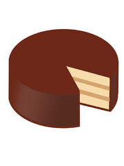 illustration of a chocolate cake