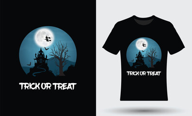 Happy Halloween modern trendy t-shirt celebration design