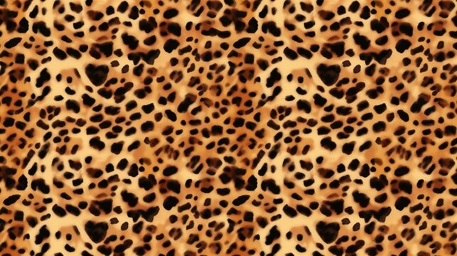 Vector jaguar seamless pattern or leopard fur texture.Generative AI