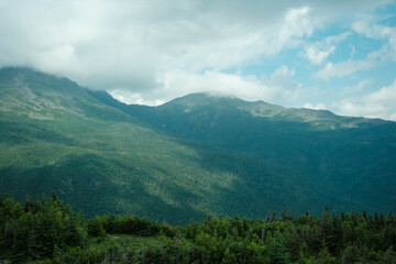 Mountain views from Mount Washington, in the White Mountains, New Hampshire